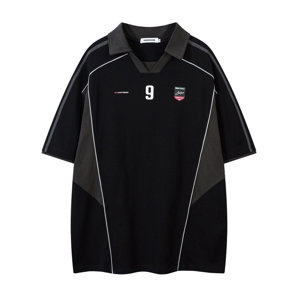 2026 American-style Patchwork Design Digital Print Sporty Loose-fit Polo Collar Short-sleeve Shirt For Men And Women_viptrois.com