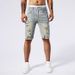 Men's Clothing Fashion Brand Ripped Denim Shorts Men Summer Thin Personalized Patch Five Point Pants_viptrois.com