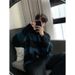 1 Round Neck Color Block Design Soft Sweater For Men Autumn Winter Mature Knitted Loose American Retro Korean Style Coat_viptrois.com