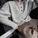 Lazy High-end Henry-neck Sweater Men's Autumn And Winter Korean Trendy Brand Design Pullover Soft Waxy Knitted Sweater Top_viptrois.com
