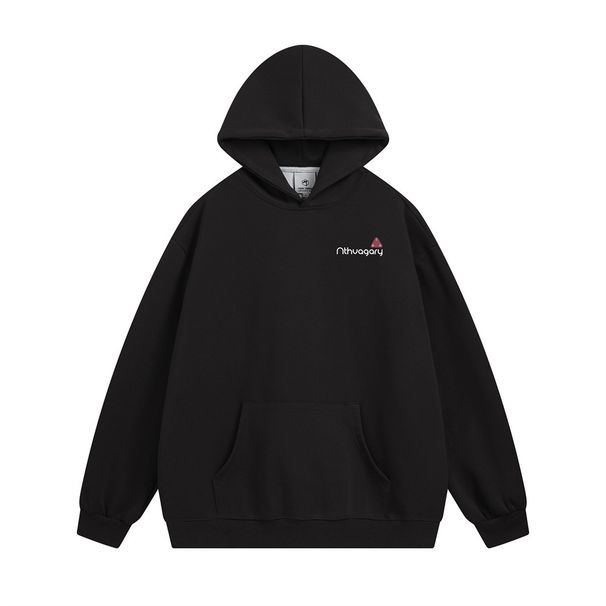 Creative Letter Print Hooded Sweatshirt 360G Loose Casual Long Sleeve Pullover Trendy American Style Autumn Winter Men's_viptrois.com