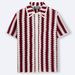 Men's Clothing Retro Striped Sweater Hand Crocheted Short Sleeved Summer Hollow Outerwear Polo Shirt_viptrois.com