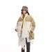 Retro Color-Block Puffer Jacket With 650+ Fill Power Duck Down, Windproof & Anti-Static Quilted Coat For Men & Women (S-2XL)_viptrois.com