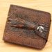 Men's Wallet Fashion Crocodile Wallet Men's Short Coin Personality Hipster Magnetic Buckle Wallet_viptrois.com