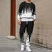 Men's Geometric Print Hoodie & Jogger Set - Trendy Casual Athletic Wear For Fall & Spring | Comfortable Polyester Blend | S-3XL_viptrois.com