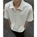 Men's Clothing Polo Short Sleeved Men's Summer Heavy Loose Lapel Teenagers' Short Sleeved Tops For Men_viptrois.com