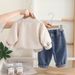 "Soft Cotton Kids Hoodie & Pants Set - Unisex Toddler Outfit With Cute Animal Prints, Long Sleeve, Comfy Casual Wear For Boys & Girls (80-120cm)"_viptrois.com