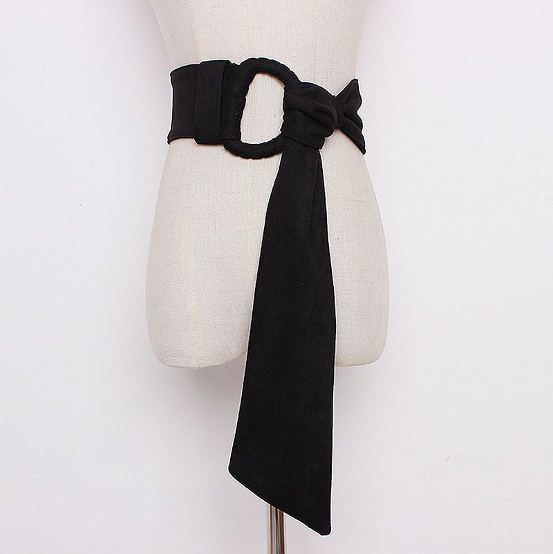 2022 New Colorful Velvet Retro Versatile Belt Women’s Wide Girdle Decorative Dress Shirt Skirt_viptrois.com