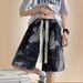 Men's Summer Bear Print High-Waist Street Style Loose Fit Drawstring Five-Point Pants Thin Trendy Design_viptrois.com