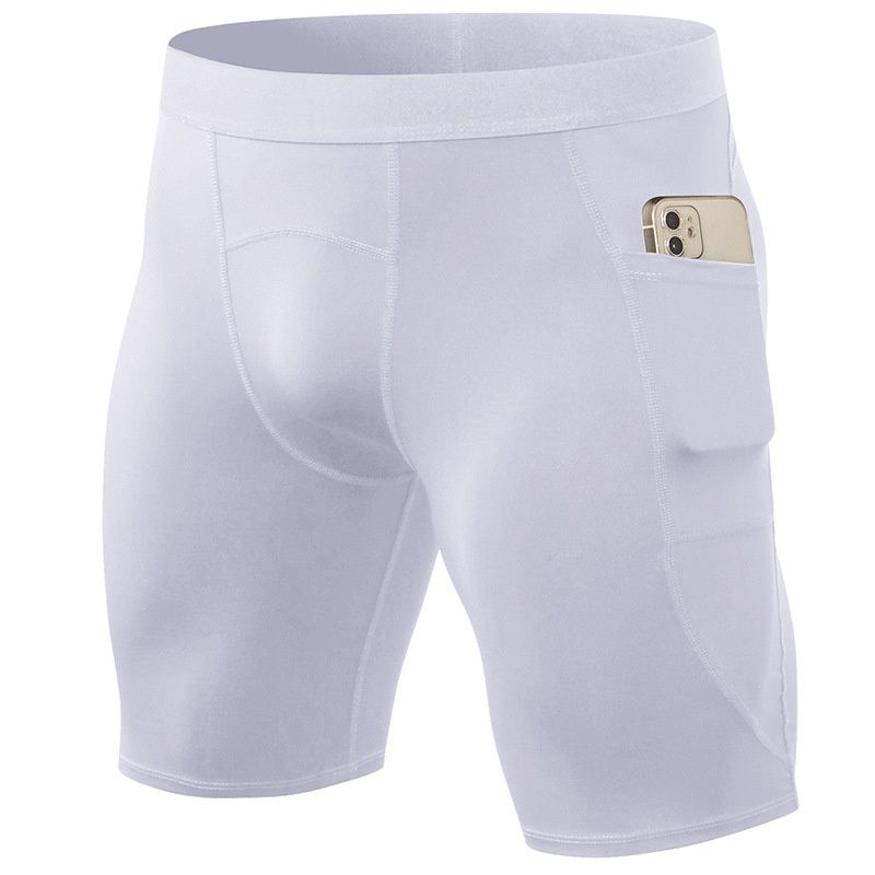 Pulse Men's Sports Tight Quick-Dry Training With Pockets Breathable Elastic Running Fitness Shorts 11408_viptrois.com