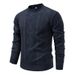 Men's Fleece-Lined Thermal Round Neck Pullover Sweater, Winter Warm Slim Fit Knit Top For Casual & Daily Wear_viptrois.com