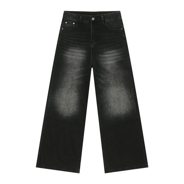 Men's Washed Loose Versatile Casual Straight Wide Leg Trousers_viptrois.com