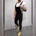 Loom New European And American Style Denim Overalls Solid Color Slim Fit Long Pants Cross-Border Exclusive For Europe_viptrois.com
