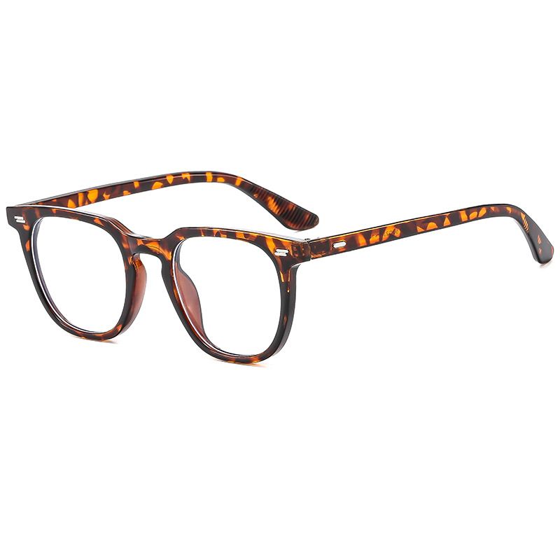 New Anti Blue Light Glasses Trendy Rice Nail Flat Glasses Men And Women The Same Style Fashionable Square Glasses Frame_viptrois.com