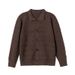 Men's Vintage Knit Cardigan - Oversized Lapel Sweater Coat For Casual & Retro Style_viptrois.com