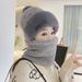 LazyZoom Women's Hat For Autumn Winter, Windproof, Cycling Warmer, Mask Integrated Warm Neck And Ear Protection, Thickened_viptrois.com