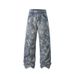 Men's Clothing High Street Distressed Jeans For Men And Women Dyed Personalized Design Cool Deconstruction Trendy Retro Straight Trousers_viptrois.com