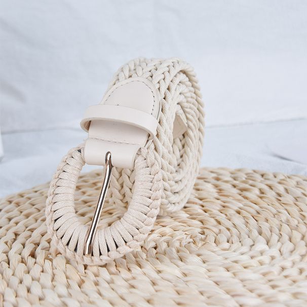 Simple and versatile waistline braided belt decorative jeans free punching belt_viptrois.com