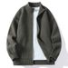 Men's Slim Fit Knit Zip-Up Cardigan Semi-Turtleneck Casual Sweater For Autumn Winter_viptrois.com