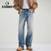 Men's Clothing Men's Versatile Whiskered Casual Jeans Stone Wash Straight Leg Blue Vibe Clothing For Autumn For Formal & Casual_viptrois.com