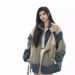 Men's Clothing Retro Denim Stitching Embroidery Stand Collar Jacket Cotton Coat Men And Women Autumn And Winter New Trendy Couple Quilted Jacket_viptrois.com