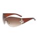 Two Circles Oversized One Piece Sunglasses - UV Protection Frameless Fashion Glasses (Model T1128)_viptrois.com