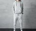 Men's Cotton Hooded Sweatshirt & Jogger Set - Casual Winter Sportswear Two-Piece Outfit With Logo Embroidery Option (Black, Grey, M-4XL)_viptrois.com