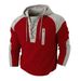 2026 Men's Spring-Autumn Tie-Back Hooded Sweatshirt With Stippled Colorful Design Casual Sports Sweatshirt_viptrois.com