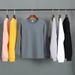 Carbon Brushed 300g Heavyweight Pure Cotton Autumn Winter Base Shirt Inner Layer Ribbed Cuff Long Sleeve T-Shirt Top_viptrois.com