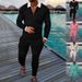 Men's Clothing Long Sleeved Trousers Two Piece Sports Casual Suit_viptrois.com