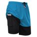 Men's Marathon Running Quick Drying Fitness Sports Pants 2 Piece Set Color Matching Anti Exposure Tights_viptrois.com