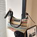 Women's Bags Fashionable Contrast Color Woven Bag For Women Summer New Ins Simple Casual Dumpling Bag Versatile Shoulder Bag_viptrois.com