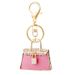Bag Charms Genuine Leather Rhinestone Leopard Print Car Keychain Female Korean Creative Bag Pendant Metal Key Chain Ring Gift_viptrois.com