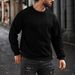 Men's Long Sleeve Casual Pullover Hoodie - Soft Cotton Blend Crewneck Sweatshirt For Fall & Winter, Relaxed Fit Streetwear_viptrois.com