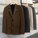 Men's Clothing Handsome Woolen Suit Retro Casual Trendy Suit Small Jacket Thick Warm Tops_viptrois.com