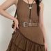 American style carved brown wide spicy girl y2k subculture versatile western denim belt_viptrois.com