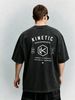 Vintage Washed Double-Sided Print Hexagon LK Monogram Letter Slogan Heavyweight 230g Cotton Men's Sports Street Tee_viptrois.com
