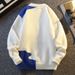 Men's Knitted Sweater Long Sleeve Casual Pullover Soft Loose Fit With Emblem Detail For Autumn_viptrois.com