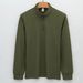 Men’s Jacquard Knit Sweater – Machine-Washable, YKK Zipper Stand Collar, Wrinkle-Resistant Pullover (Black/Heather Grey/Beige, Sizes S-4XL)_viptrois.com