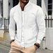Ins 2024 Men's Autumn And Winter New Item Waffle Solid Color Zipper Baseball Pocket Long Sleeved Jacket_viptrois.com
