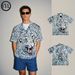 Men's Clothing High End Light Luxury Cuban Collar Shirt Men's Short Sleeved Summer Vintage Leopard Print Shirt Trendy Brand Wear_viptrois.com