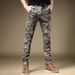 Men's Clothing Youth Spring And Autumn Camouflage Work Jeans Men's Slim Fit Skinny Foot Trendy Casual Long Pants Straight Men_viptrois.com