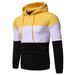 Men's Clothing autumn and winter men's clothing 3 color splicing pullover hooded casual men's sweater jacket_viptrois.com