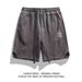 Men's Hip-Hop Loose Fit Casual Shorts Breathable Cotton Blend Summer 5-Inch Letter Print Streetwear Gym Essential_viptrois.com