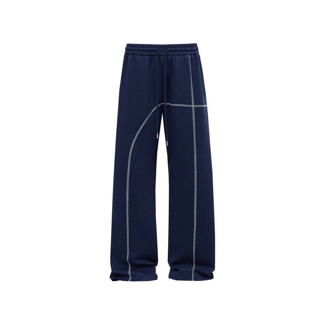 Men's Casual Straight Leg Trousers Versatile Cooling Structure Three Needle Five Thread Air Layer Sports Sweatpants For Spring Summer_viptrois.com