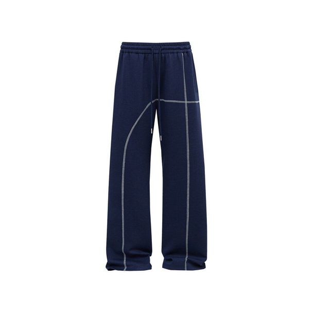 Men's Casual Straight Leg Trousers Versatile Cooling Structure Three Needle Five Thread Air Layer Sports Sweatpants For Spring Summer_viptrois.com