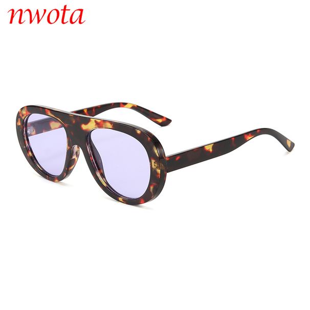 Retro Large Frame Round Face Slim Frog Mirror Trendy Single Beam Sunglasses Men's Cross Border Sunglasses Women's T1313_viptrois.com