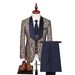 Men's Clothing Large Size Men's Jacquard Suit Wedding Dress Groom Suit Set Host Performance Clothes_viptrois.com