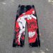 Men's Clothing autumn new men's clothing Gothic dark style street graffiti print jeans straight loose wide-leg pants_viptrois.com