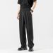 Men's Clothing Casual Trousers With Drape Men's Trousers Loose Straight Long Trousers_viptrois.com